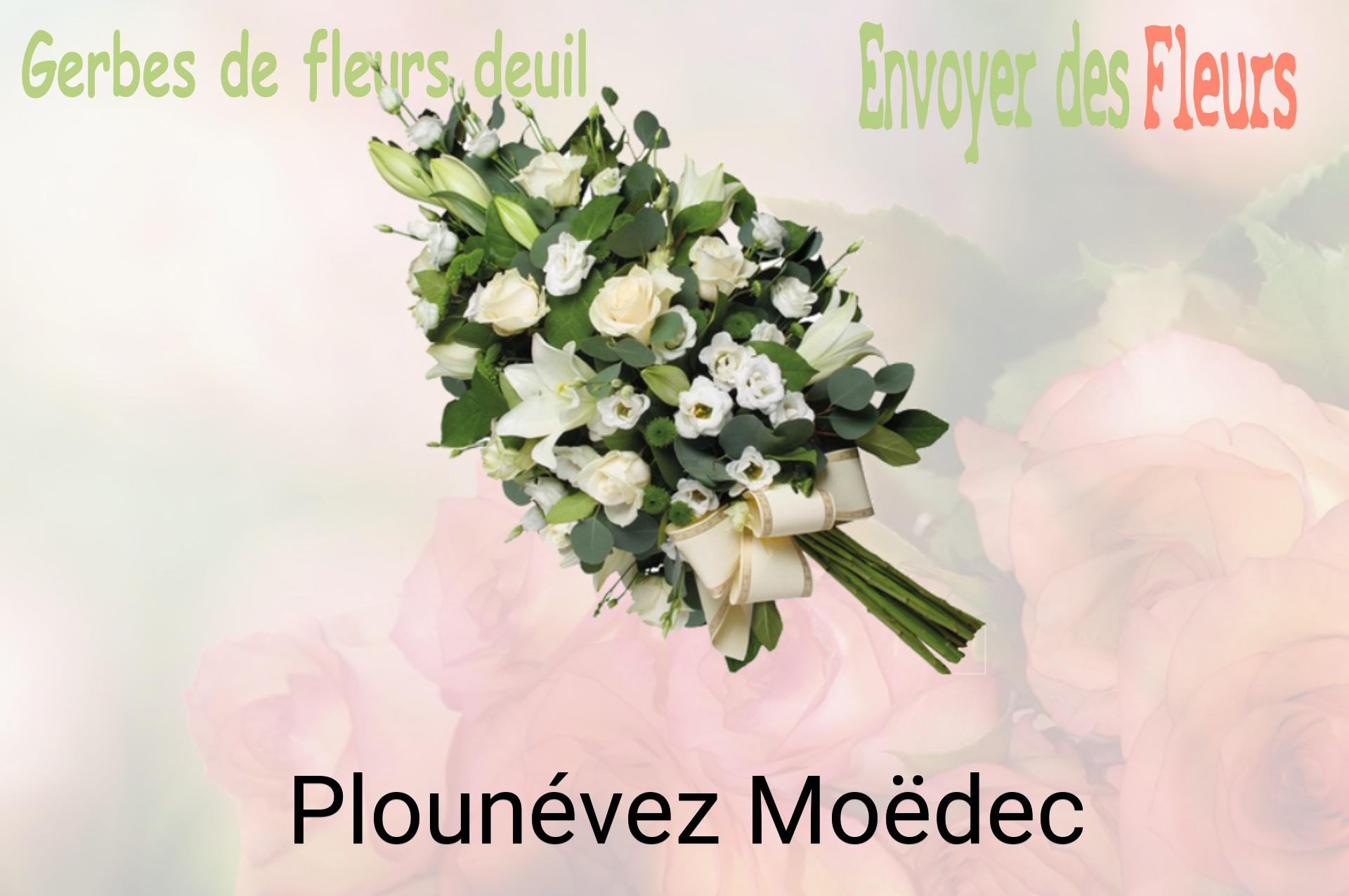 Gerbe de fleurs de deuil livrée à Plounévez-Moëdec